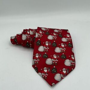 Festive Hallmark Santa Claus Red Necktie